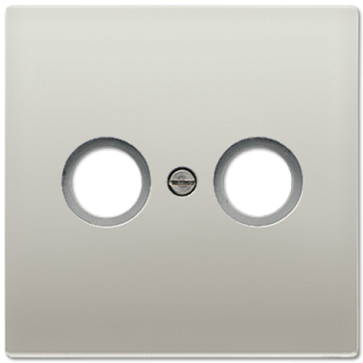 Крышка для TV-FM-розеток, фиксация винтом, металл, нержавеющая сталь, Edelstahl