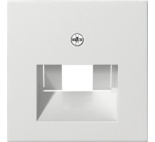 Gira S-55 Бел Накладка 1-ой и 2-ой наклон ТЛФ/комп розетки(мех Rutenbeck, Prodax)