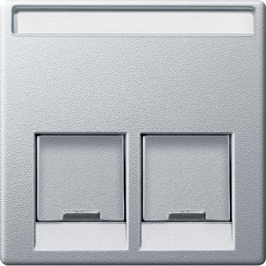 MERTEN ЦЕНТР.ПЛАТА д/розеток с разъемом RJ45 2 поста, АЛЮМИНИЙ, SM