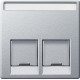 MERTEN ЦЕНТР.ПЛАТА д/розеток с разъемом RJ45 2 поста, АЛЮМИНИЙ, SM