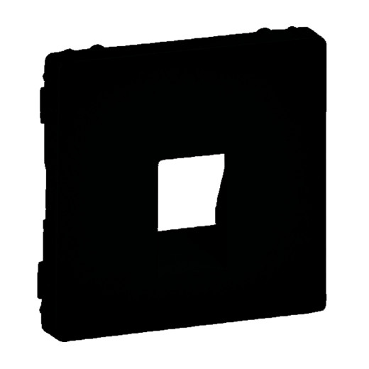 Valena LIFE. Лицевая панель для аудиорозетки с пружинными зажимами одиночной. Антрацит.