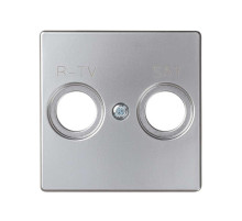Simon 82 Алюминий Накладка розетки TV 1-ая (символ TV-SAT)