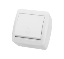 TDM Кнопка звонковая открытой установки IP44 6А белая 