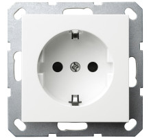 Jasmart G Белый глянцевый Розетка с/з со шторками 16A 250V~