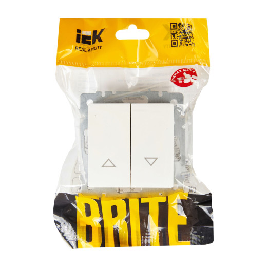 BRITE Выключ. жалюзи 10А ВС10-1-5-БрБ бел. IEK