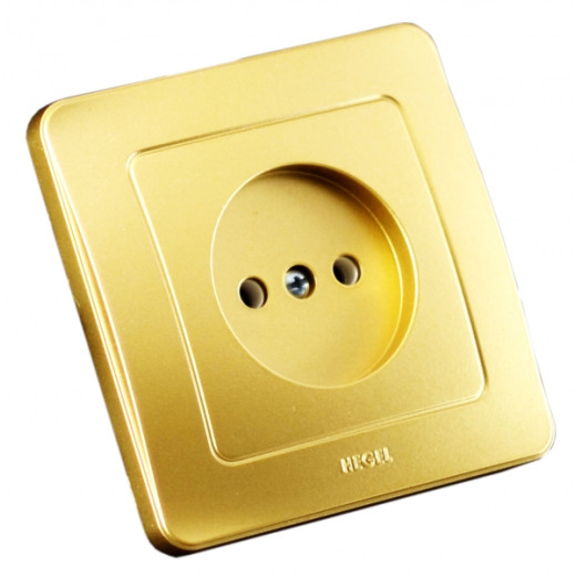 РС16-301-07 Розетка скрытой установки, одноместная, цвет золото