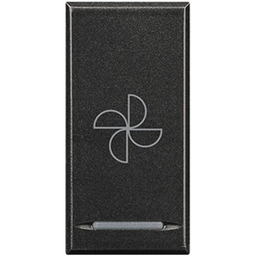 Axolute Клавиши с символами для системы автоматизации для 1 функции - 1 модуль, Вентилятор, цвет антрацит