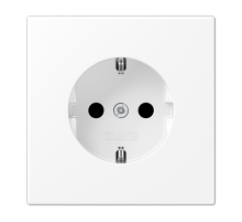 JUNG LS 990 Белый матовый Розетка с защитой от детей, SCHUKO