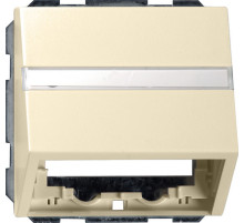 Gira S-55 Крем глянц Накладка с опорной пласт для розеток средств связи, с шильдиком