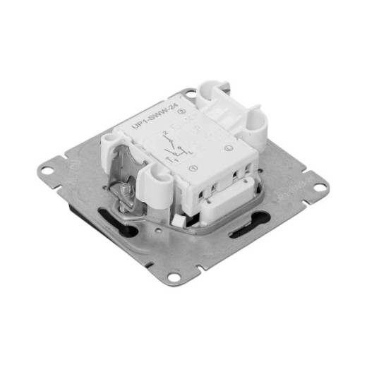 Механизм выключателя, двухклавишный, с подсветкой, чёрный Эпика EKF