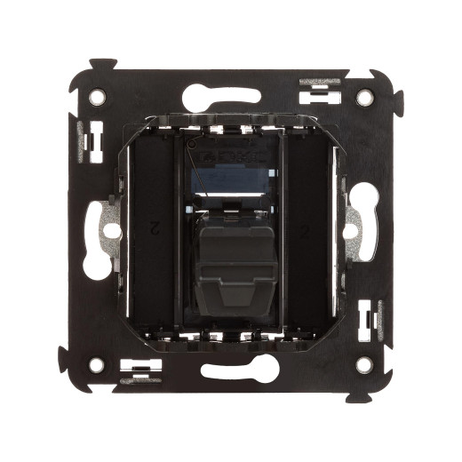USB 3.0 розетка одинарная в стену, тип А-А, Avanti, черный квадрат
