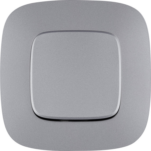 Valena ALLURE.Выключатель 10АХ 250В с лицевой панелью.Безвинтовые зажимы.Алюминий