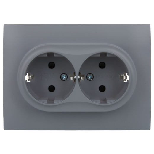 SKANDY Роз. 2-я с з/к/ш 16А в сб. SK-R07Gr сер. IEK