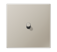 JUNG LS1912 Нержавеющая сталь Центральная плата, 1 пост, 1 тумблер, цилиндр; метал. исполнение