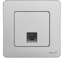 Legrand/Daccord INSPIRIA Алюминий Информационная розетка RJ 45 - категория 6 - UTP.
