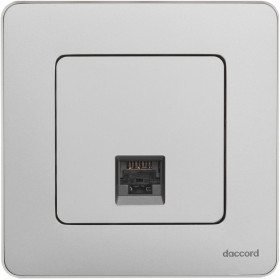 Legrand/Daccord INSPIRIA Алюминий Информационная розетка RJ 45 - категория 6 - UTP.