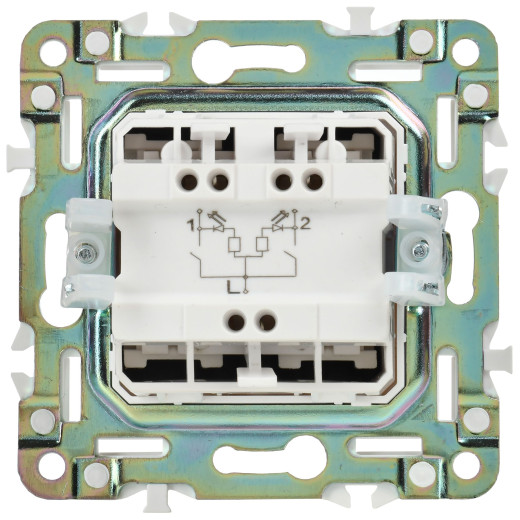 SKANDY Выключ. 2-кл. прох. с инд. 10А SK-V10Bl черн. IEK