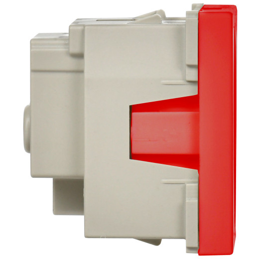 РКС-20-32-П-К Розетка с з/к 2к (2 мод) ПРАЙМЕР красная IEK