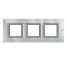BT Axolute Алюминий Рамка декоративная прямоугольная немецкого стандарта. Горизонтальная установка. Монохром. 2+2+2 модуля..