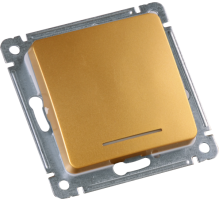 Hegel Мастер внутр Золото ВС10-412-07 Выключатель 1-клавишный, с индикацией, механизм