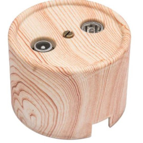 BIRONI Лизетта Пластик Карельская сосна Розетка R/TV-SAT проходная