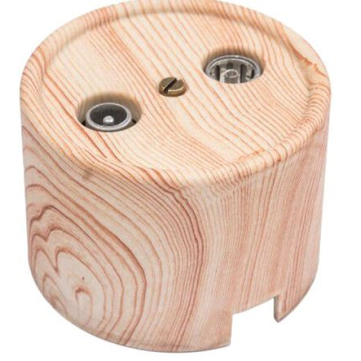 Розетка R/TV-SAT проходная, пластик,  цвет Карельская сосна