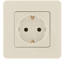 Legrand/Daccord INSPIRIA Слоновая кость Розетка 2К+З со шторками - немецкий стандарт - 16 А - 250 В.