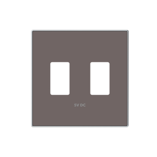 Накладка для механизма 2хUSB зарядного устройства, серия SKY, цвет Тауп