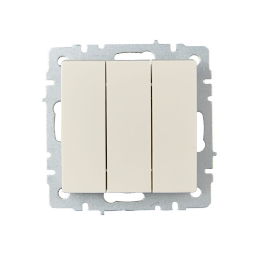 BRITE Выключ. 3-кл. 10А ВС10-3-0-БрКр беж. IEK