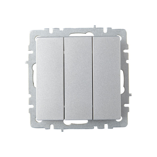 BRITE Выключ. 3-кл. 10А ВС10-3-0-БрА алюм. IEK