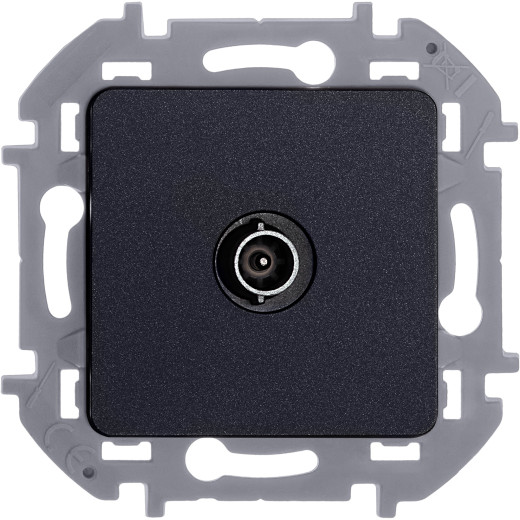 Розетка TV (телевизионная) - Legrand/Daccord Inspiria - проходная - антрацит