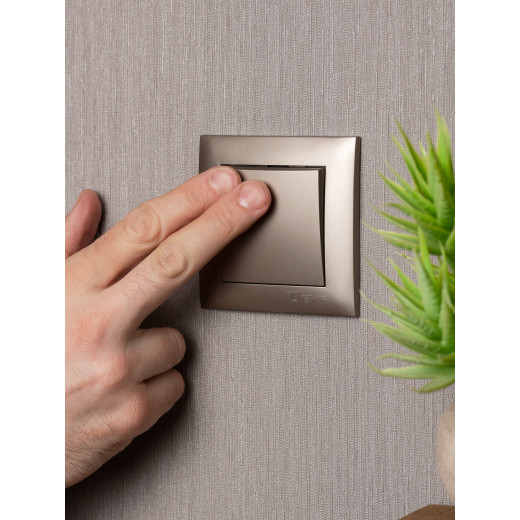 Валенсия лицевая панель выключателя 1-кл. 10А кашемир EKF PROxima