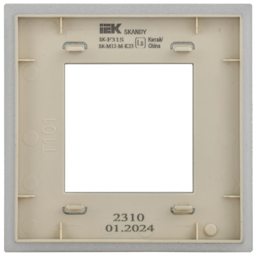 SKANDY Рамка 1-мест. SK-F31S металл сереб. IEK