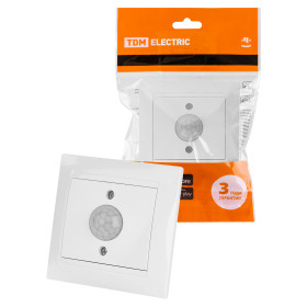 TDM Выключатель с датчиком движения 1А белый 