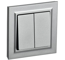 IEK BRITE BASE Алюминий 2-кл. 10А в сб. ВСР10-2-0-БрА