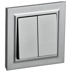 IEK BRITE BASE Алюминий 2-кл. 10А в сб. ВСР10-2-0-БрА