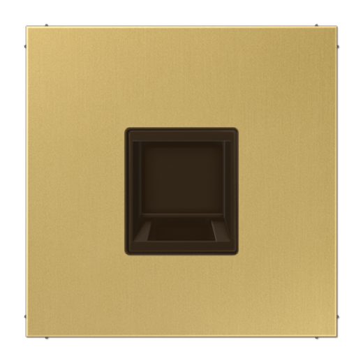 Плата (фиксация защёлкиванием) для одного модуля, металл, латунь Classic