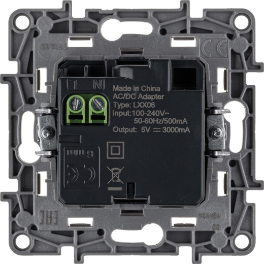 Зарядное устройство USB тип С / тип С - Legrand Etika - 3000мА 15Вт - белый