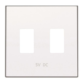 ABB Накладка для механизма 2хUSB зарядного устройства, серия SKY, цвет альпийский белый
