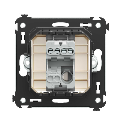 Выключатель одноклавишный в стену, Avanti, ванильная дымка