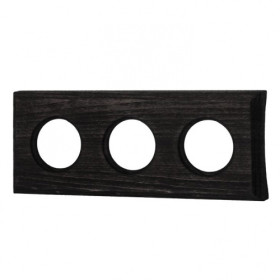 BIRONI Шедель Бук Угольно-черный Рамка 3-ая на бревно 200мм (скрытый монтаж)