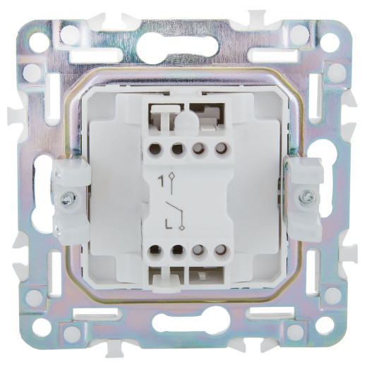 SKANDY Выключ. 1-кл. 10А SK-V01S сереб. IEK