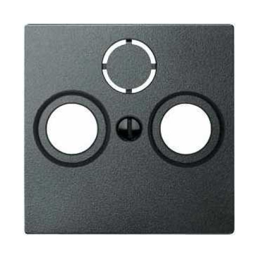 MERTEN ЦЕНТР.ПЛАТА двойной/тройной антенной розетки TV+FM+SAT , АНТРАЦИТ, SM