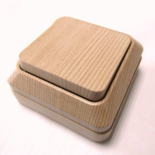 Выключатель 1-кл. открытой установки IP20 10А, сосна 