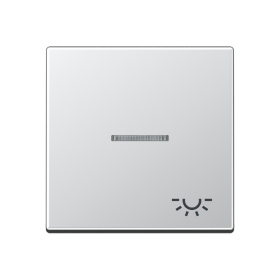 JUNG A 500 Алюминий Клавиша 1-ая с/п с символом ОСВЕЩЕНИЕ