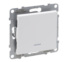Legrand/Daccord SUNO Белый Переключатель 10АХ 250В с подсветкой. Безвинтовые зажимы.