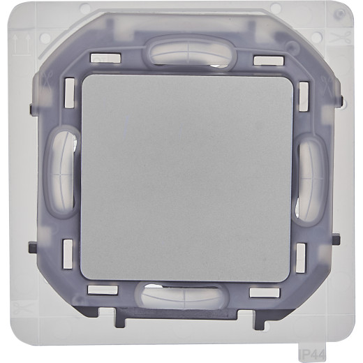 Переключатель одноклавишный IP44 - Legrand/Daccord Inspiria - 10АХ 250В безвинтовые зажимы - алюминий