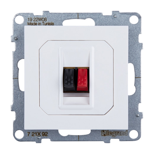 SUNO. Аудиорозетка с пружинными зажимами одиночная. Цвет 