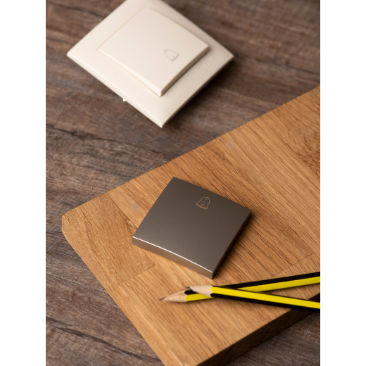 Валенсия лицевая панель кнопки звонка 10А кашемир EKF PROxima