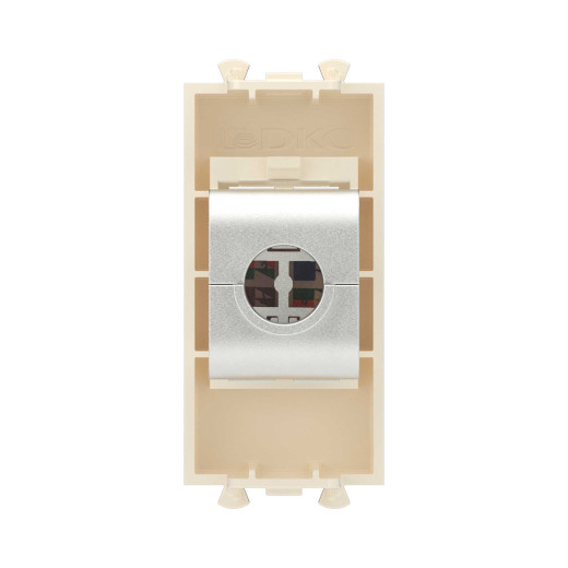 Компьютерная розетка RJ-45 без шторки модульная, кат.5е экранированная, Avanti, ванильная дымка, 1 модуль